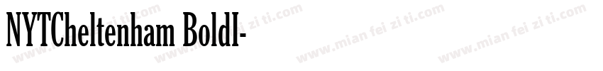 NYTCheltenham BoldI字体转换